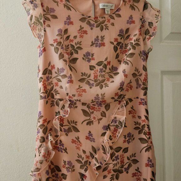 Coldwater Creek Boho Special occasion Romantic floral tier ruffle dress 10P - Picture 2 of 7